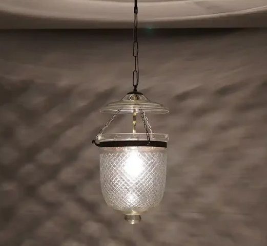 Brass Finish Diamond Cut Ceiling Pendant Light