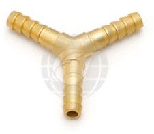 Brass Hose Barb Y Joint