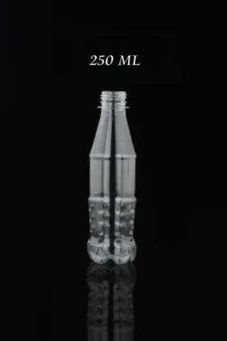 PET 250ml Transparent Screw Cap Plastic Bottle