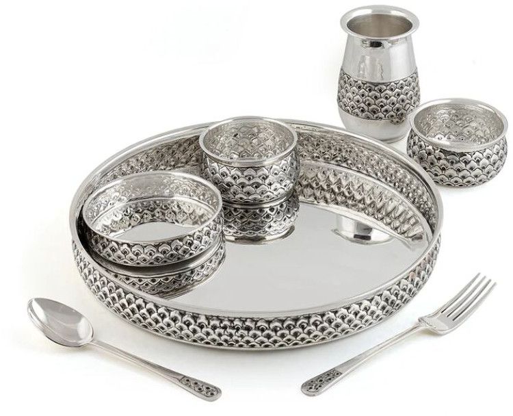 German Silver Dinner Set Plate