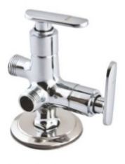 Chrome Plated 2 in 1 Angle Cock