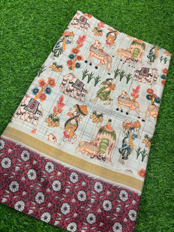 Original Cotton Digital Print Saree