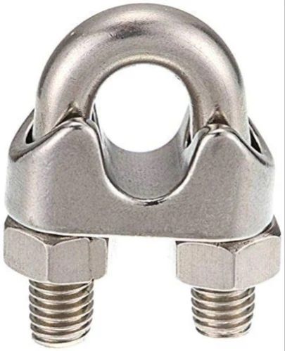Galvanized Mild Steel Wire Rope Clamps 16 Uclamp, Color : Silver