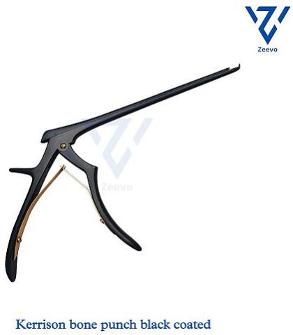 Zeevo Stainless Steel Black Coated Surgical Kerrison Bone Punch