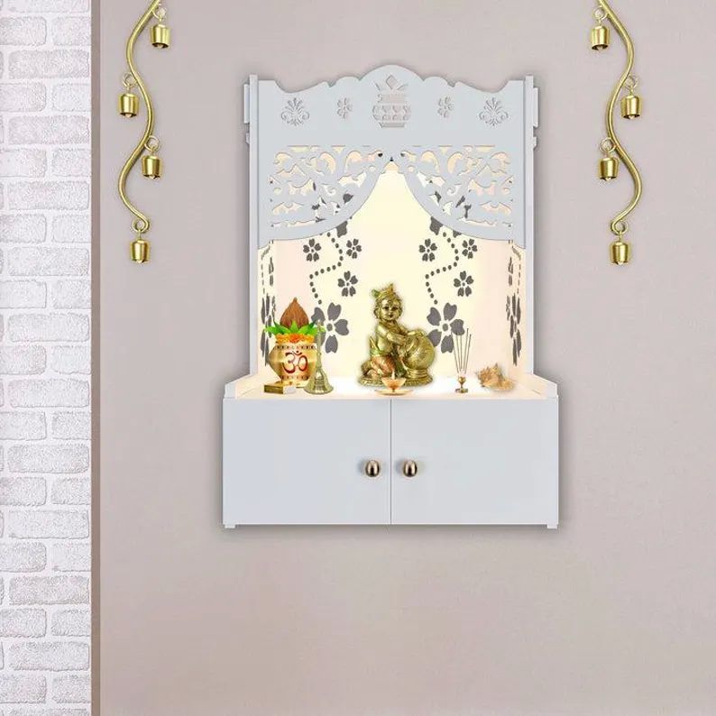 Leaves Symbol Whtie Wooden Temple