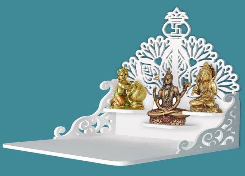 modern white wooden temple