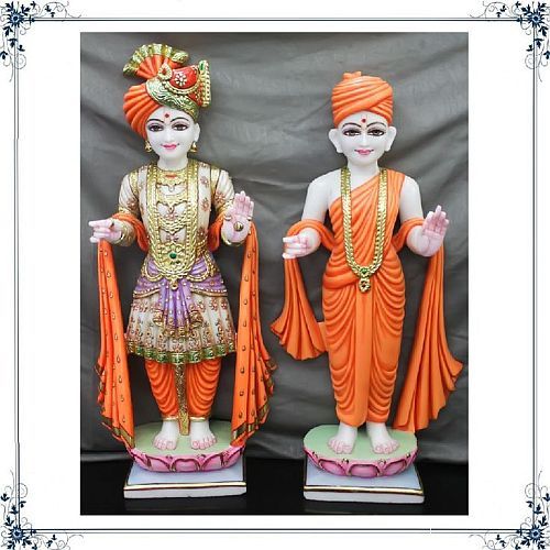 Polished Marble Swaminarayan Statue, Color : Multicolors for Temple