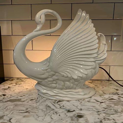 Carved Polished White Marble Duck Statue for Decoration