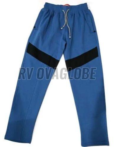 Mens Sky Blue Regular Fit Cotton Lower