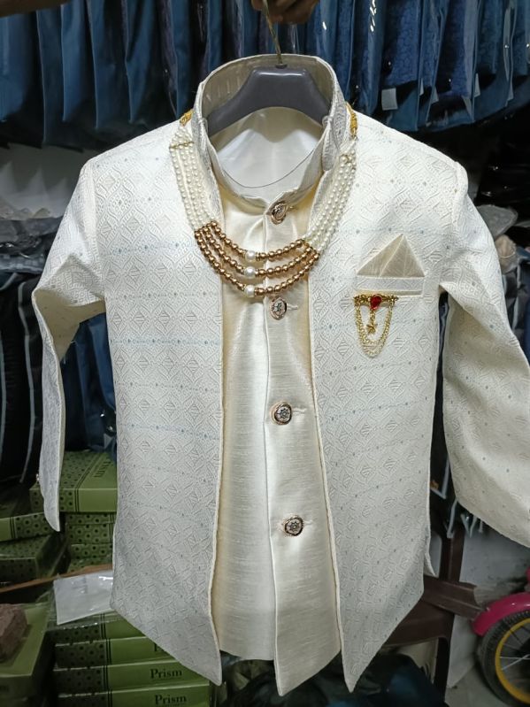 Polyester Kids Wedding Sherwani