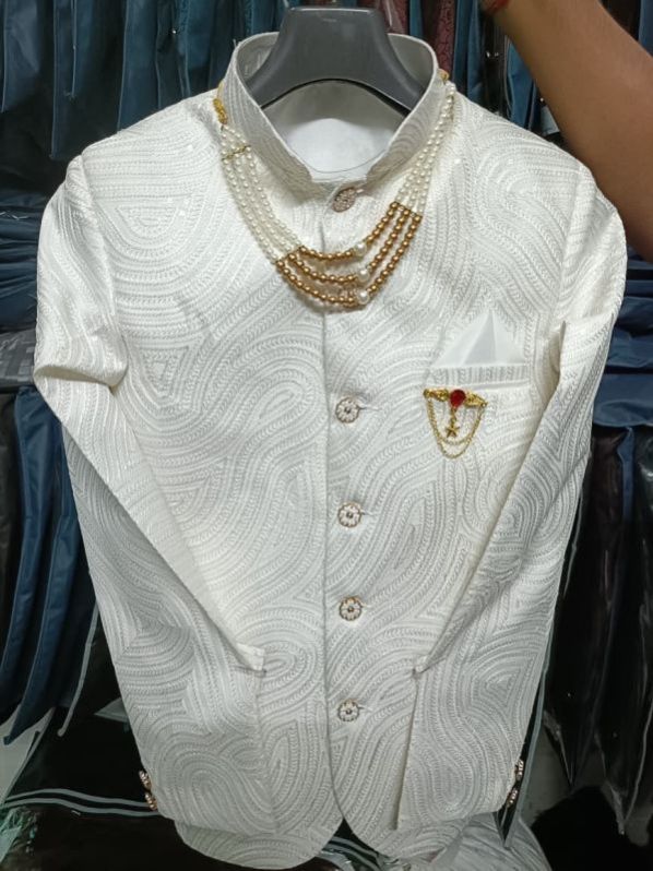 Soft Jade Gray Men Jodhpuri Suit