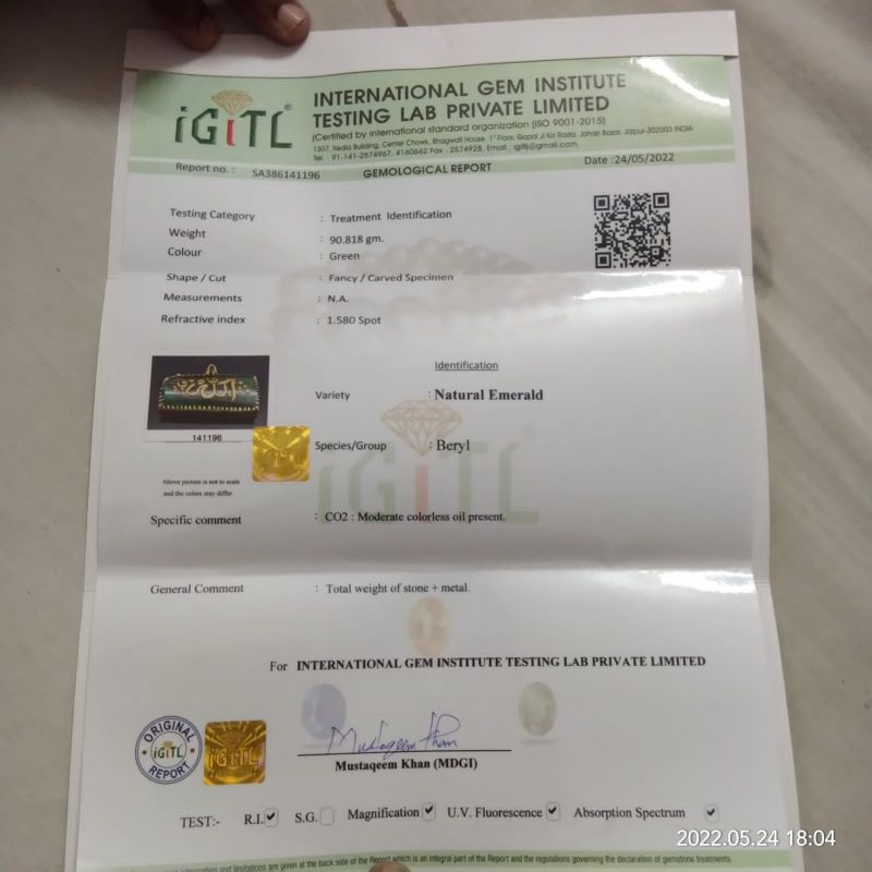 Real Emerald Pendant