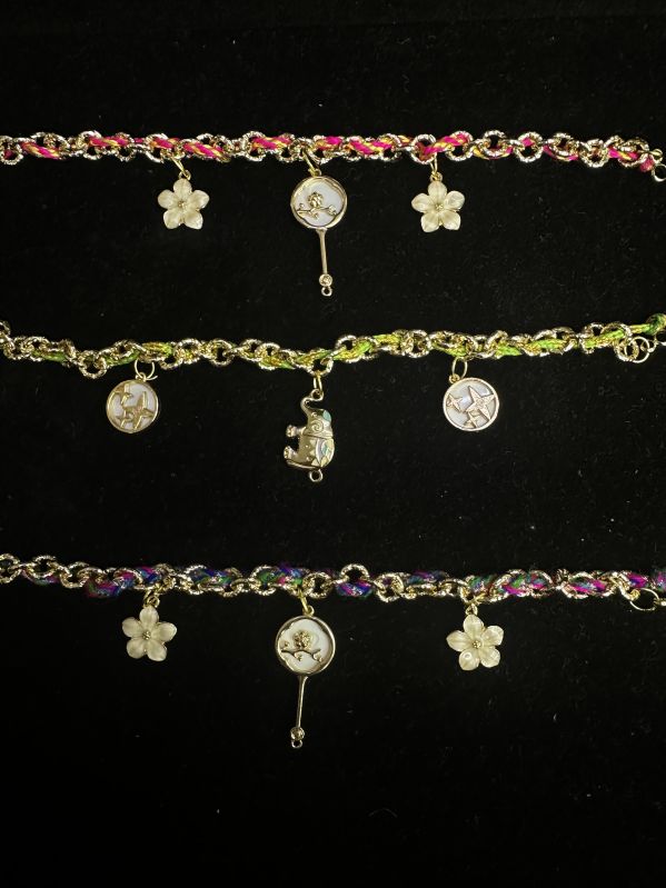 Handcrafted Triple Charm Bracelet for Everyday Wear