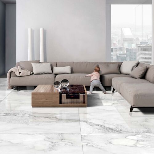 Swell Granito Marmo White Glossy Marble Tiles 600x1200 Mm