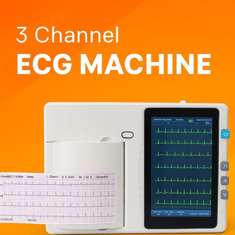 3 Channel Digital ECG Machine