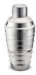 Stainless Steel Cocktail Shaker Ribbed-500 Ml, Color : Silver