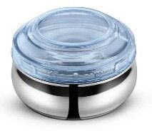Stainless Steel Tiffin Transparent Lid Belly, Color : Silver