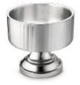 Metal Wine Bucket Stand with Line Design, Color : Silver 17x16.5 Cm