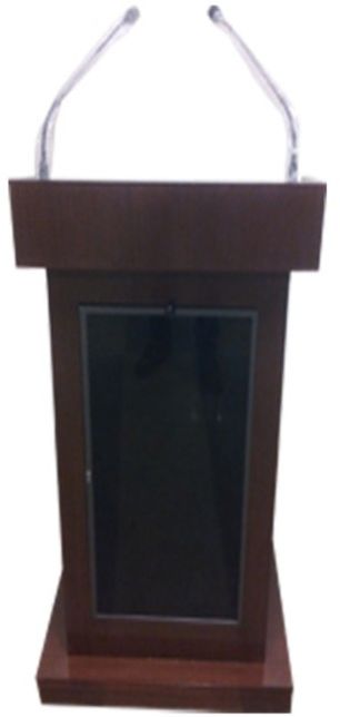 32 Vertical Display Digital Wooden Podium Model No. SIL513