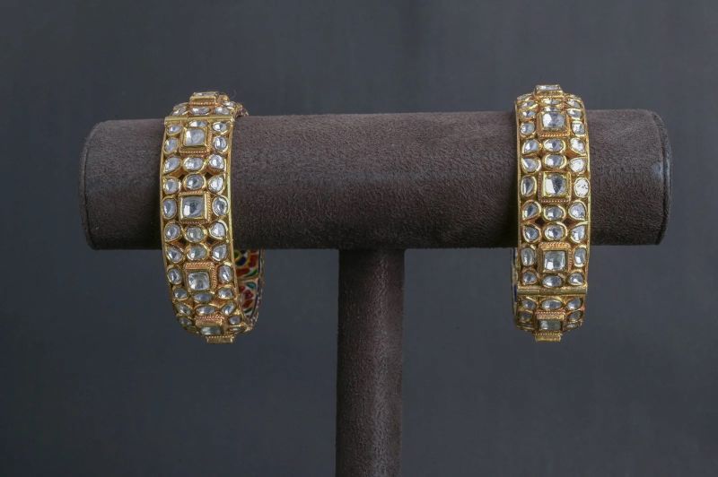 Classic Concise Women Polki Bangle