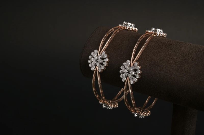 Twin Twinkle Women Gold Bangle