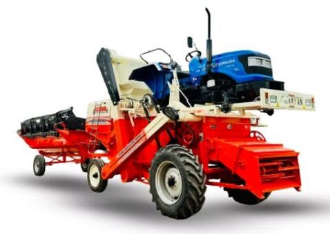 Tractor Driven Combine Harvester, Color : Green