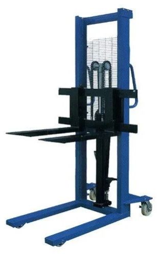 Mild Steel Hydraulic Pallet Stacker, Color : Blue