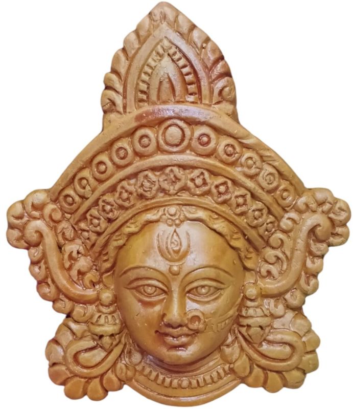 Handcrafted Terracotta 4inch Durga Face