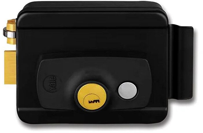 Yale Electric Rim Lock, Black Matt