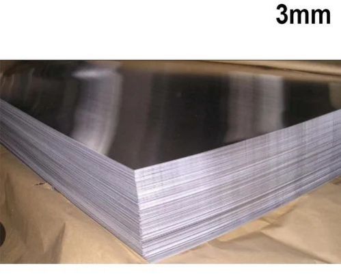 Plain Polished 3mm Rectangular Aluminium Sheet, Color : Silver