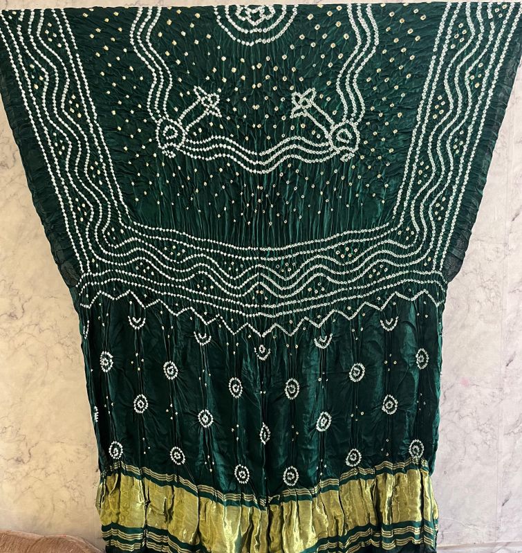 Green Modal Silk Chandrokhani Dupatta