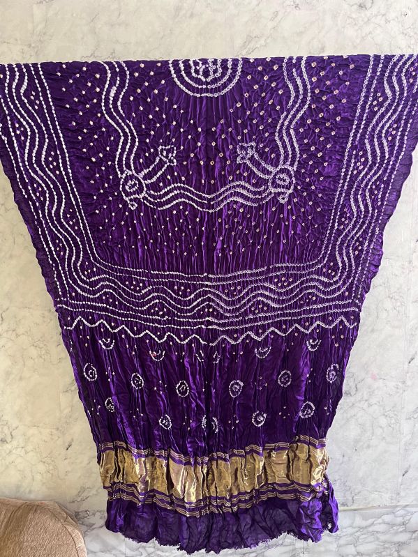 Purple Modal Silk Chandrokhani Dupatta