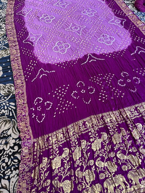 Rich Magenta Modal Silk Nakshi Pallu Bandej Saree