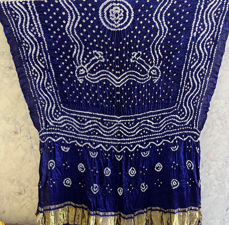 Royal Blue Modal Silk Chandrokhani Dupatta