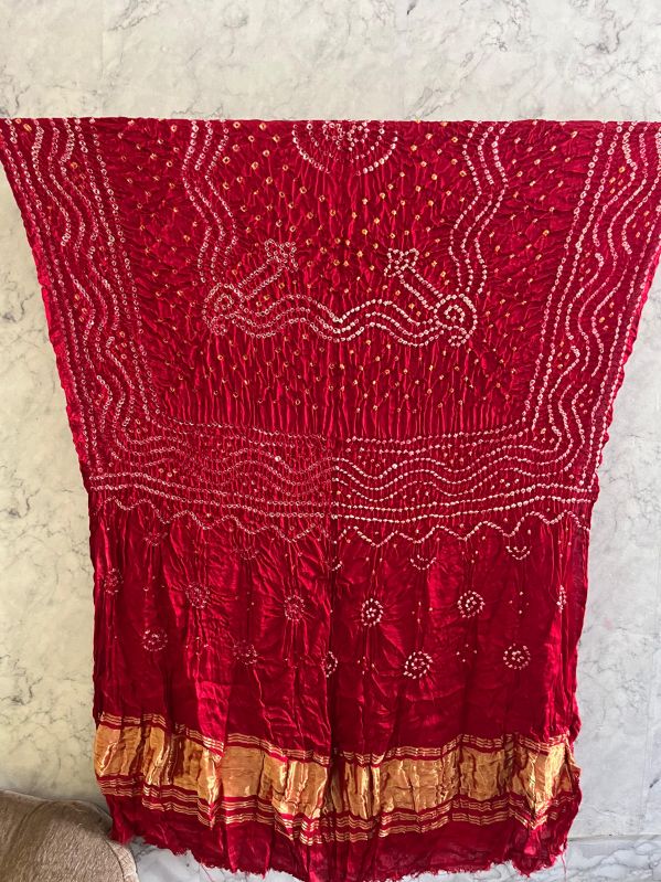 Royal Red Modal Silk Chandrokhani Dupatta