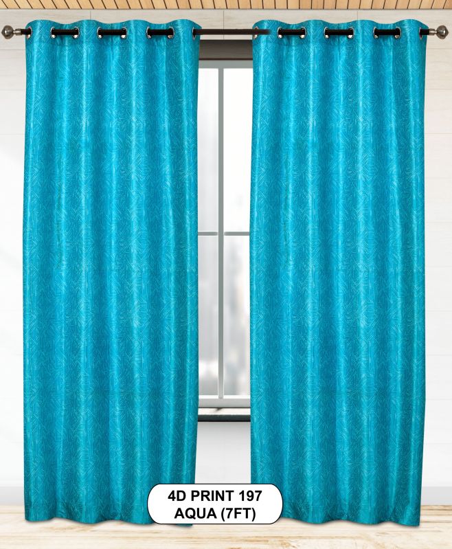4d print 197 aqua window curtains
