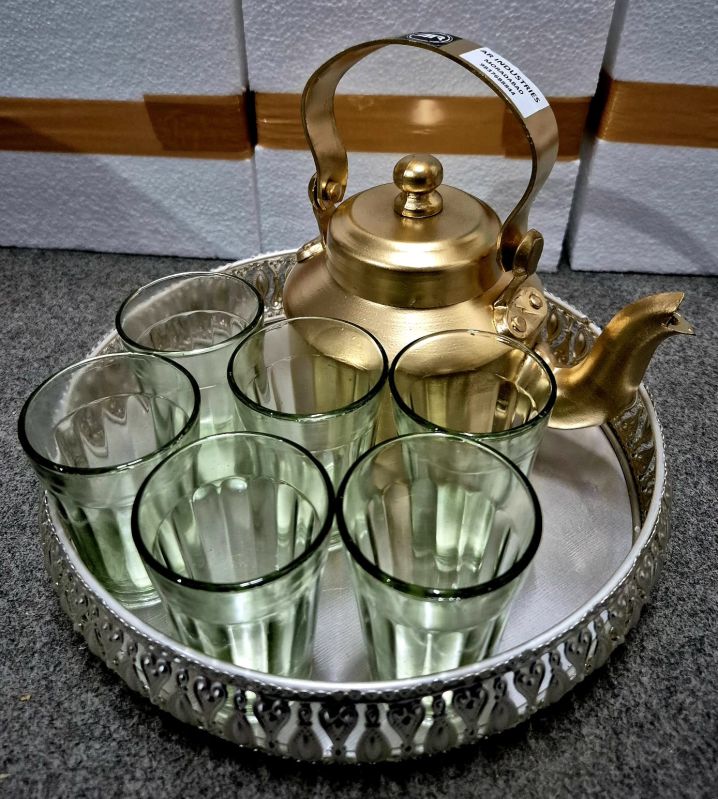 Hand Painted Kettle Glass Set