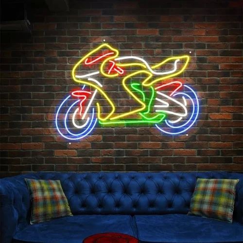 Acrylic Motorcycle Neon Sign Board for Ideal Decorating Bars, Garages