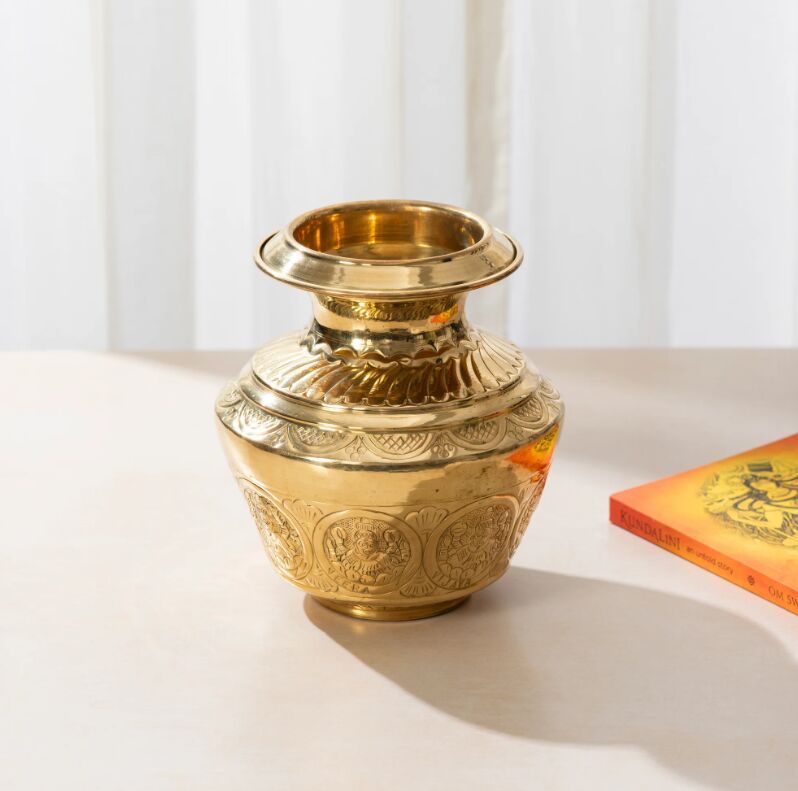 Elegant Brass Asthlaxmi Kalash