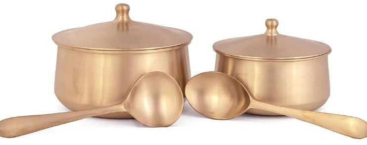 Kansa Serving Bowls With Spoons | Set OF 2