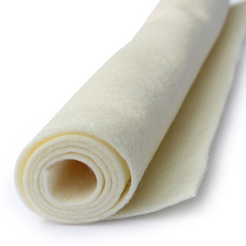 5mm White Woollen Felt Sheet