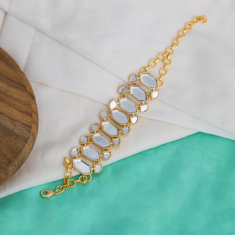 Brass Demi Fine Mirror Necklace