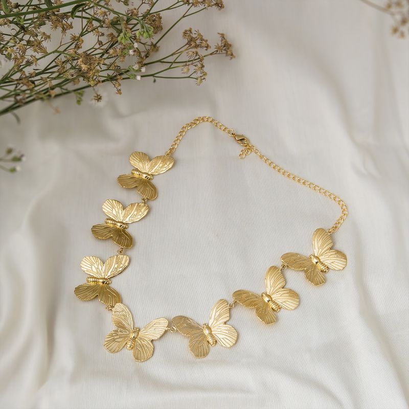 Butterfly Brass Necklace