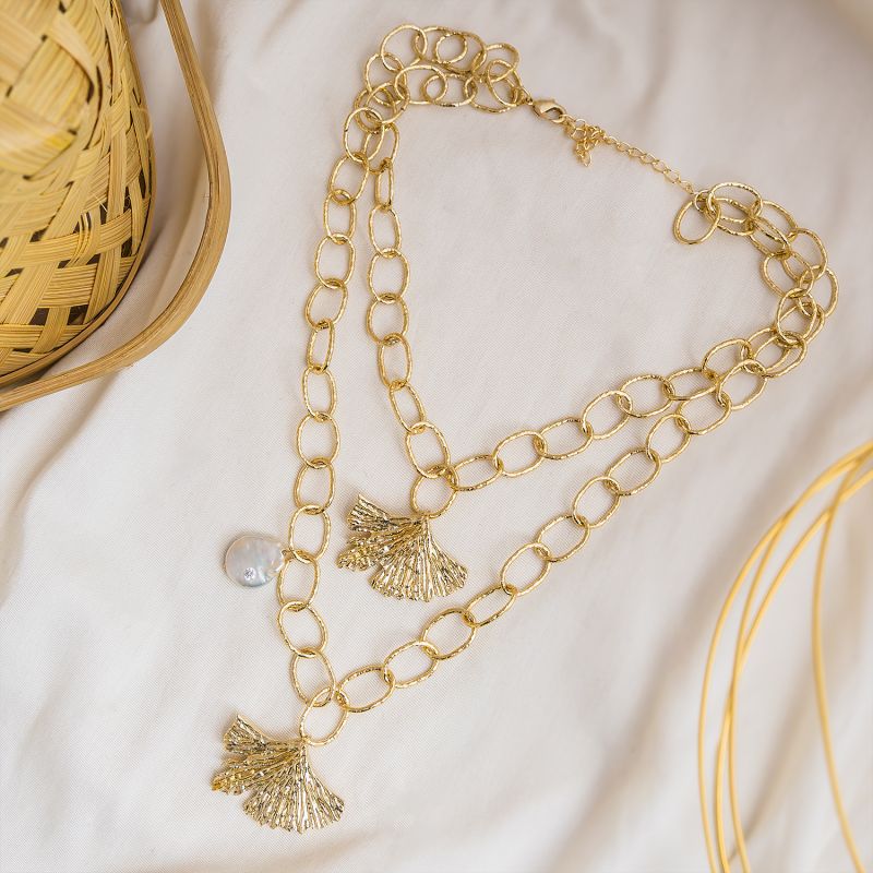 Chunky Brass Layered Necklace