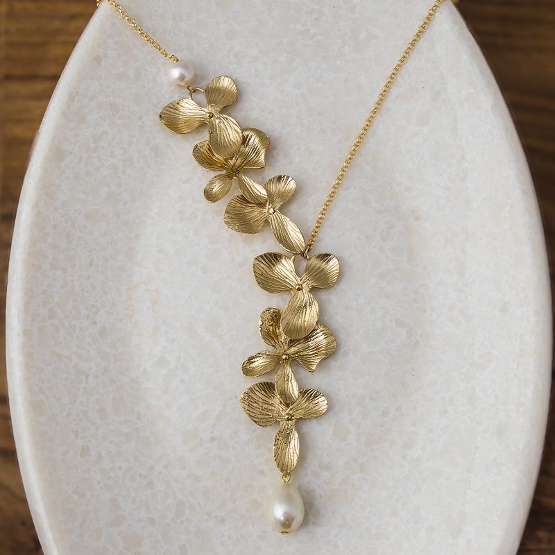 Statement Gold Plated Brass Necklace