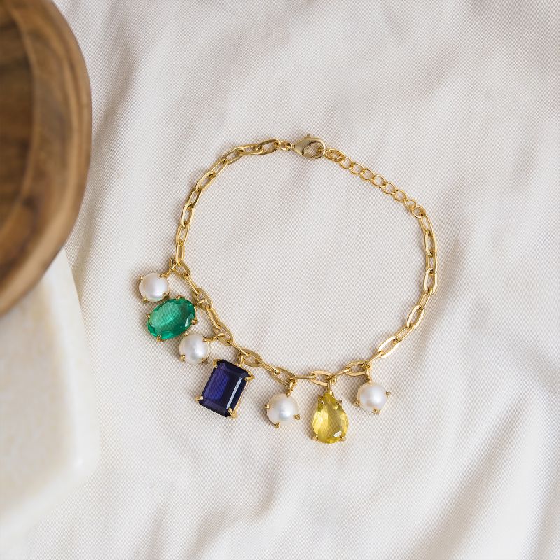 Stone Pearl Bracelet