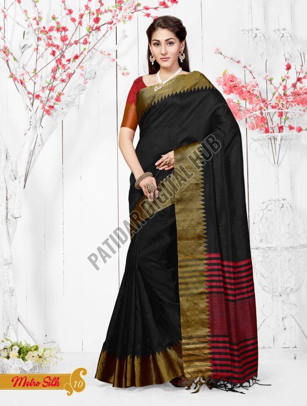 Black Georgette Embroidered Saree