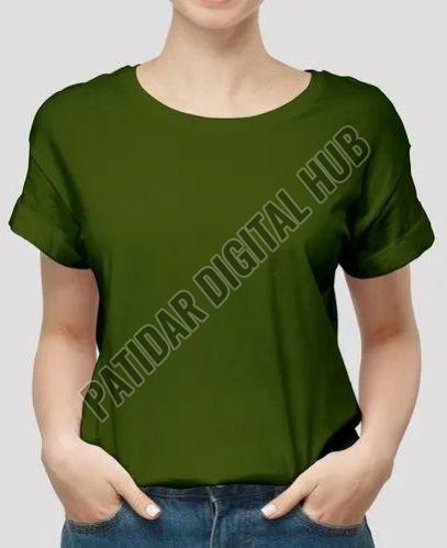 Ladies Plain Round Neck T-Shirt