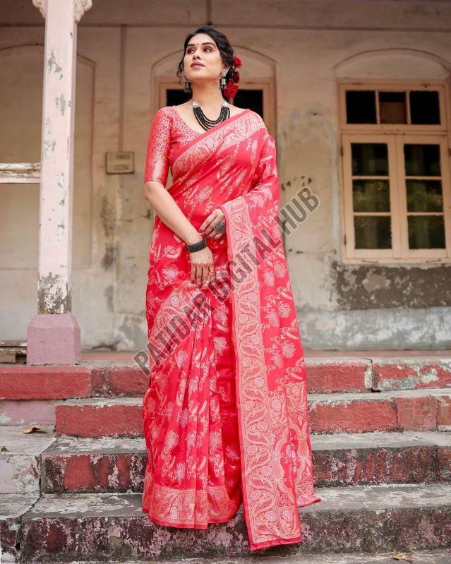 Rich Banarasi Saree with Heavy Floral Brocade