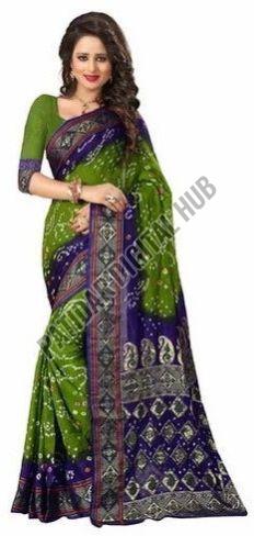 Traditional Bandhani Cotton Silk Saree